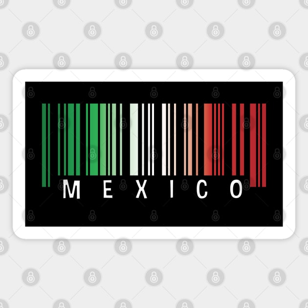 Mexico flag colors barcode Magnet by Finji